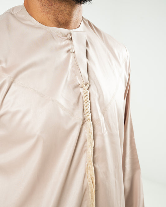 Brown Beige Sheen Thobe