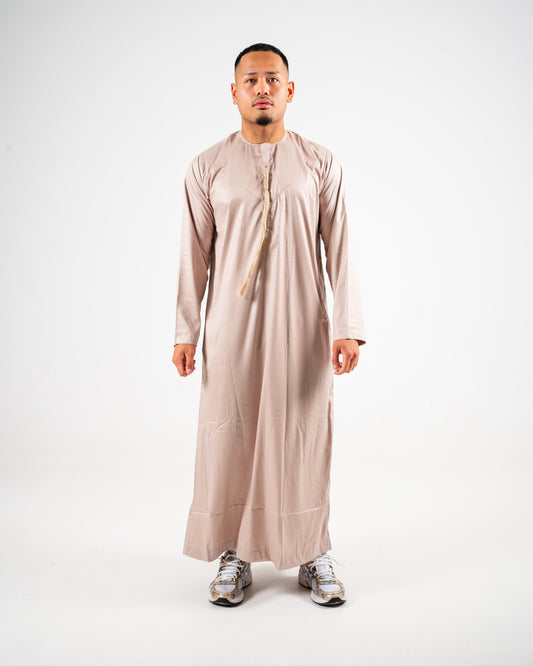 Brown Beige Sheen Thobe