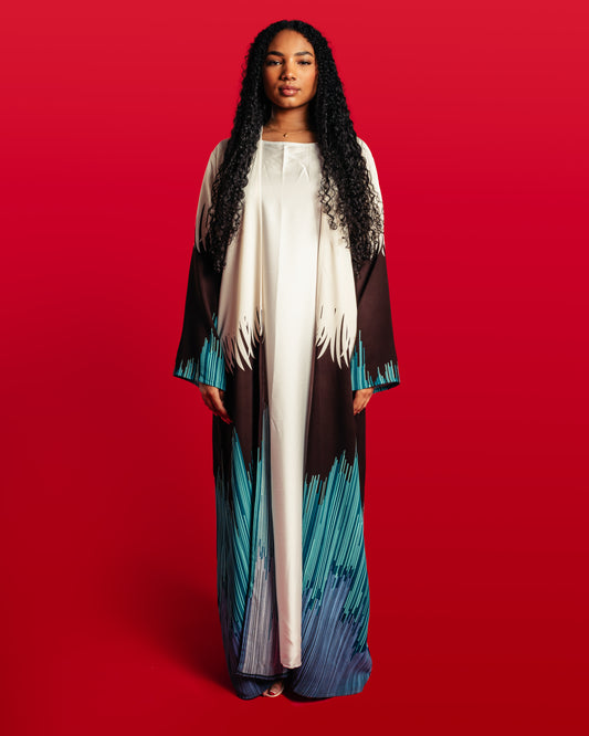 Strip Collection - Dusky Horizon Open Abaya