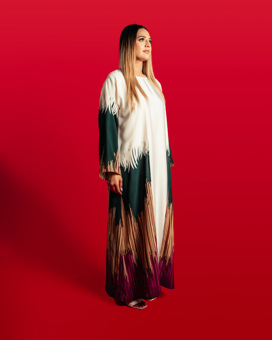 Strip Collection - Deep Autumn Open Abaya