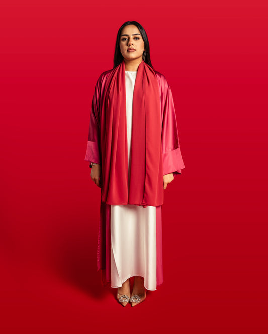 The Satin Collection - Peony Open Abaya