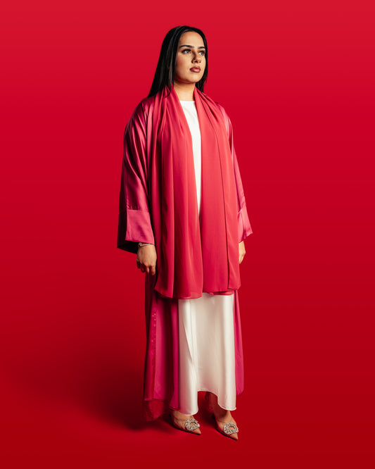 The Satin Collection - Peony Open Abaya