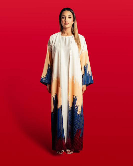Strip Collection - Autumn Ombre Open Abaya