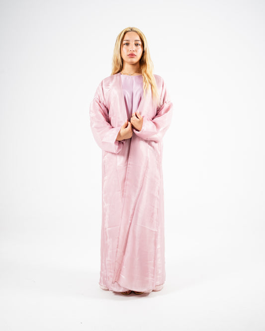 The Shimmery Collection - Baby Pink Open Abaya